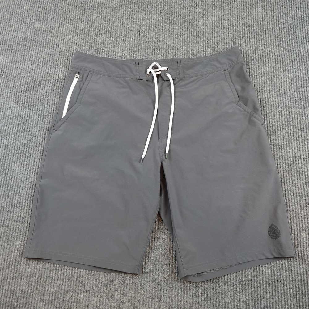 Stio CFS Board Shorts Mens 38 Gray Stretch Chino Drawstring Outdoor 200131-110